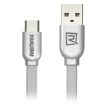 USB-кабель Remax Data Cable (USB Type C, 1 м, плоский, серый)