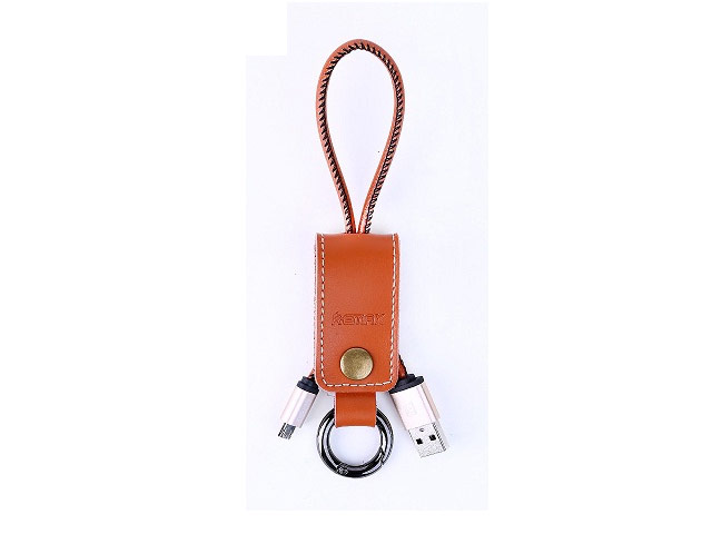 USB-кабель Remax Western Cable (microUSB, 0.2 м, кожаный, коричневый)
