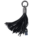 USB-кабель Remax Tassels Ring Cable (Lightning, 0.2 м, брелок, черный)