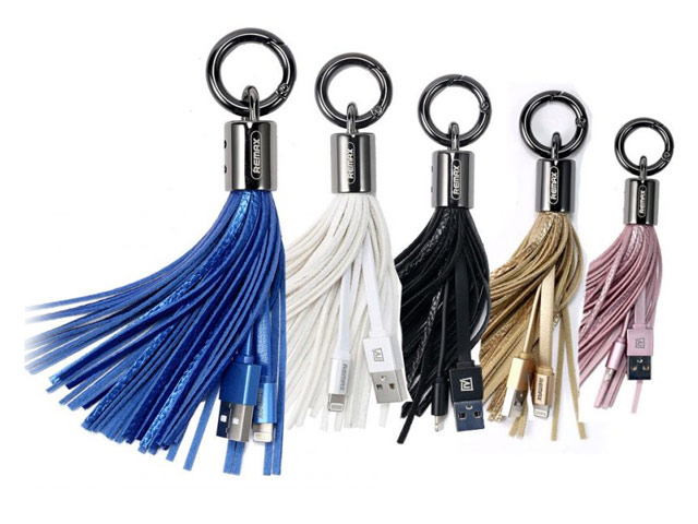 USB-кабель Remax Tassels Ring Cable (Lightning, 0.2 м, брелок, черный)