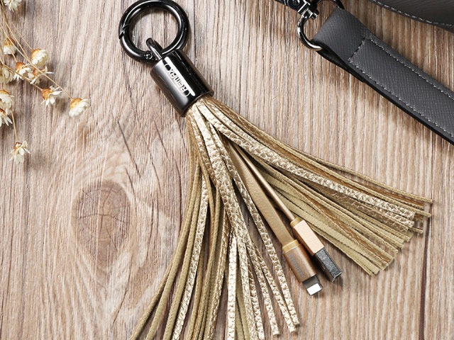 USB-кабель Remax Tassels Ring Cable (Lightning, 0.2 м, брелок, золотистый)