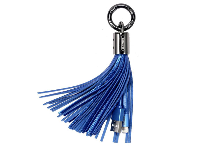 USB-кабель Remax Tassels Ring Cable (Lightning, 0.2 м, брелок, синий)