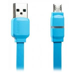 USB-кабель Remax Breathe Cable (microUSB, 1 м, плоский, голубой)