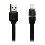 USB-кабель Remax Breathe Cable (Lightning, 1 м, плоский, черный)