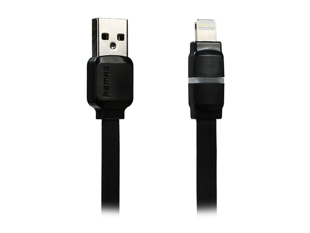 USB-кабель Remax Breathe Cable (Lightning, 1 м, плоский, черный)