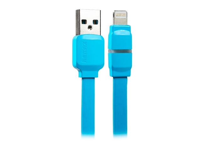 USB-кабель Remax Breathe Cable (Lightning, 1 м, плоский, голубой)