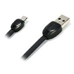 USB-кабель Remax Shell Cable (microUSB, 1 м, плоский, черный)