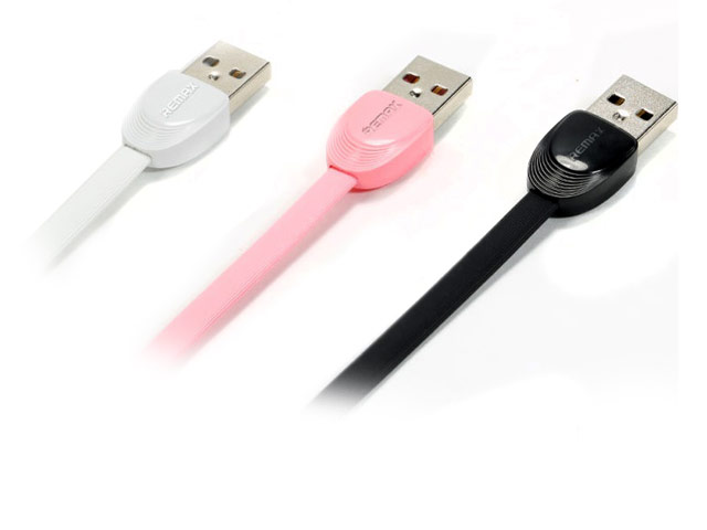 USB-кабель Remax Shell Cable (microUSB, 1 м, плоский, розовый)