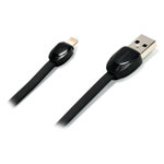 USB-кабель Remax Shell Cable (Lightning, 1 м, плоский, черный)