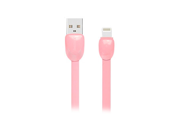 USB-кабель Remax Shell Cable (Lightning, 1 м, плоский, розовый)