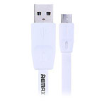 USB-кабель Remax Full Speed Data Cable (microUSB, 1 м, плоский, белый)