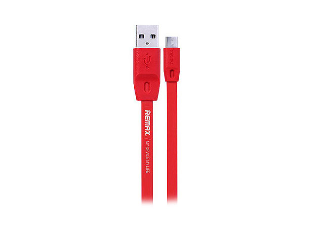 USB-кабель Remax Full Speed Data Cable (microUSB, 1 м, плоский, красный)
