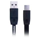 USB-кабель Remax Full Speed Data Cable (microUSB, 2 м, плоский, черный)