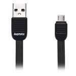 USB-кабель Remax Puff Cable (microUSB, 1 м, плоский, черный)
