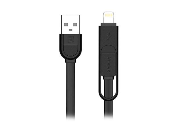 USB-кабель Remax Elegant Data Cable (Lightning, microUSB, 1 м, черный)