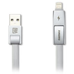 USB-кабель Remax Strive 2-in-1 Cable (Lightning, microUSB, 1 м, белый)