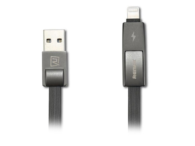 USB-кабель Remax Strive 2-in-1 Cable (Lightning, microUSB, 1 м, черный)