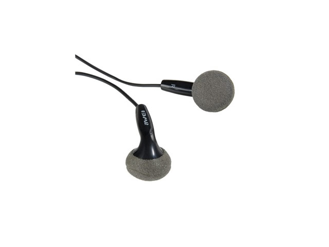 Наушники Awei Simply Sound (без микрофона) (20-20000 Гц, 15 мм) (черные)