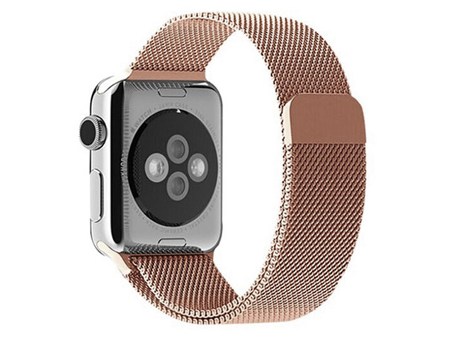 Ремешок для часов Synapse Milanese Loop для Apple Watch (38/40/41 мм, светло-золотистый, стальной)