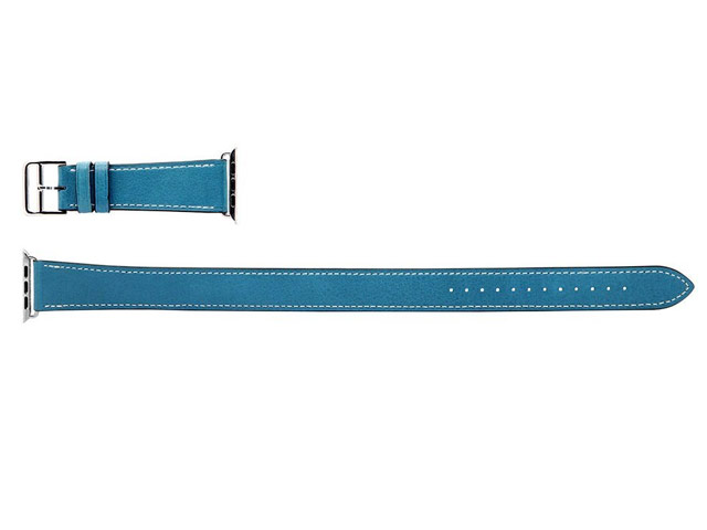 Ремешок для часов Synapse Double Tour Band для Apple Watch (38 мм, синий, кожаный)