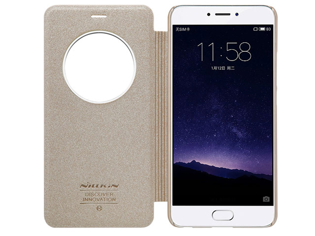 Чехол Nillkin Sparkle Leather Case для Meizu MX6 (золотистый, винилискожа)