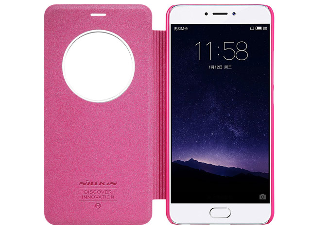Чехол Nillkin Sparkle Leather Case для Meizu MX6 (розовый, винилискожа)