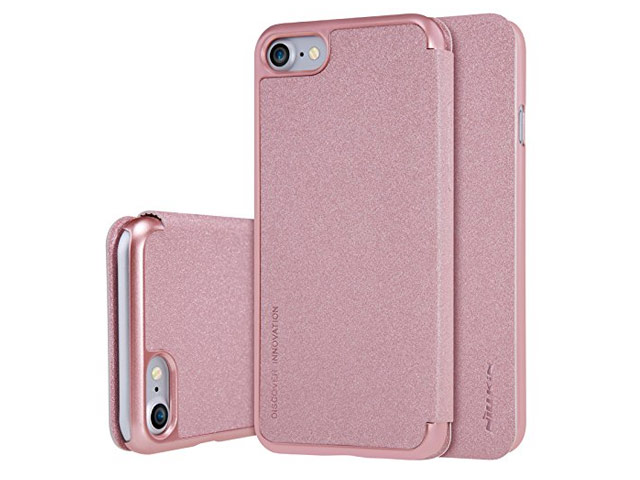 Чехол Nillkin Sparkle Leather Case для Apple iPhone 7 (розово-золотистый, винилискожа)