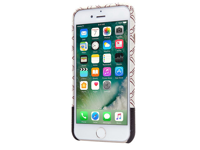 Чехол Nillkin Oger Cover для Apple iPhone 7 (белый/коричневый, кожаный)