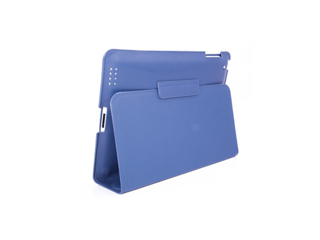 Чехол TS-Case Luxury Case для Apple iPad 2/New iPad (голубой, кожанный)