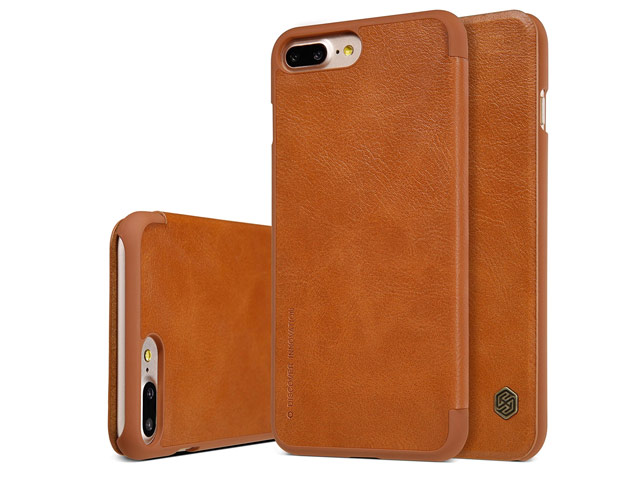 Чехол Nillkin Qin leather case для Apple iPhone 7 plus (коричневый, кожаный)