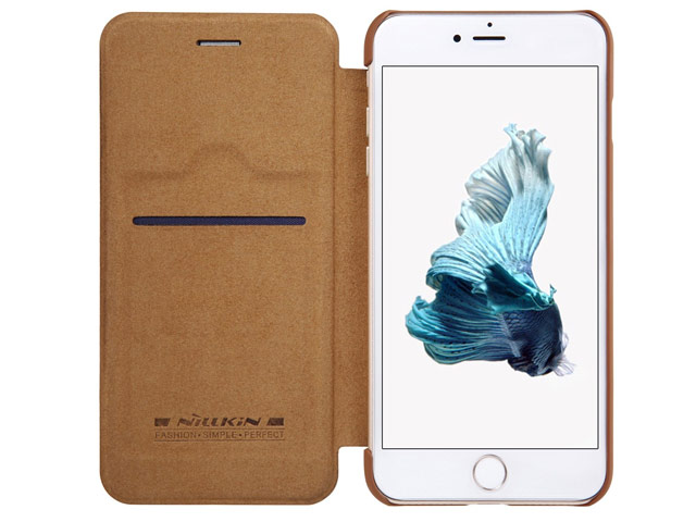 Чехол Nillkin Qin leather case для Apple iPhone 7 plus (коричневый, кожаный)