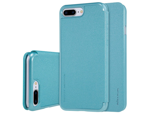 Чехол Nillkin Sparkle Leather Case для Apple iPhone 7 plus (голубой, винилискожа)