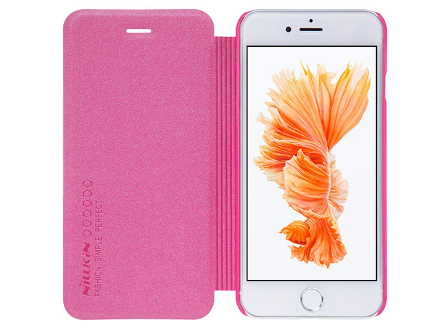 Чехол Nillkin Sparkle Leather Case для Apple iPhone 7 plus (розовый, винилискожа)