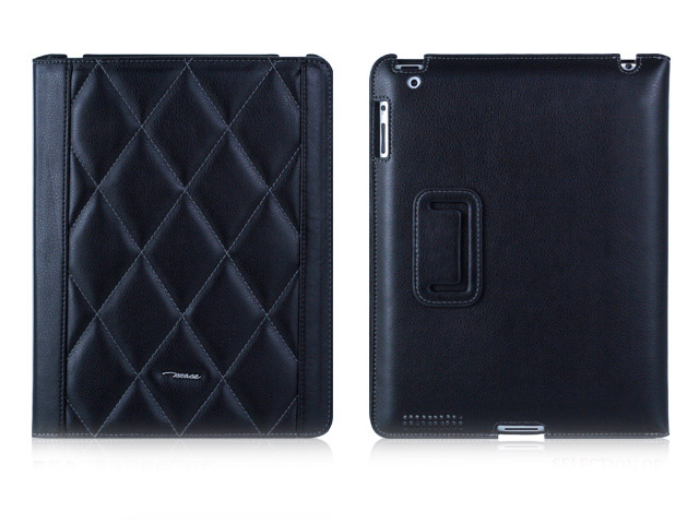 Чехол TS-Case Lattice Grain Case для Apple iPad 2/New iPad (черный, кожанный)