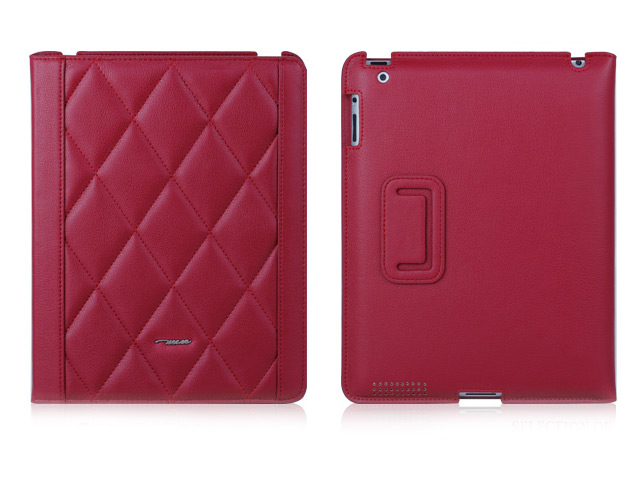 Чехол TS-Case Lattice Grain Case для Apple iPad 2/New iPad (красный, кожанный)