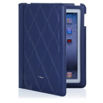 Чехол TS-Case Lattice Grain Case для Apple iPad 2/New iPad (синий, кожанный)