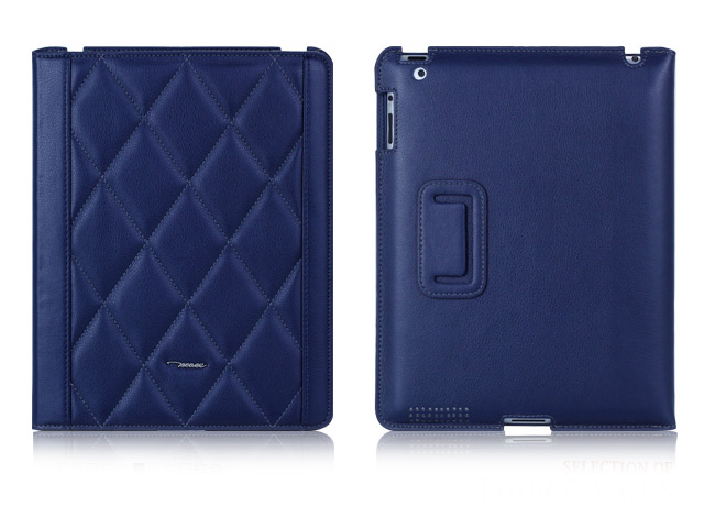 Чехол TS-Case Lattice Grain Case для Apple iPad 2/New iPad (синий, кожанный)