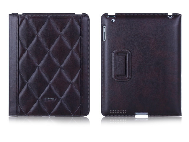 Чехол TS-Case Lattice Grain Case для Apple iPad 2/New iPad (коричневый, кожанный)