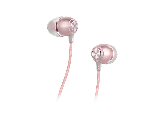 Наушники Devia Marron P1 In-Ear Headphones (розово-золотистые, пульт/микрофон, 20-20000 Гц)