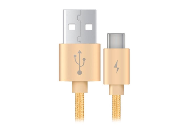 USB-кабель Devia Fashion Cable универсальный (USB Type C, 1 метр, золотистый)