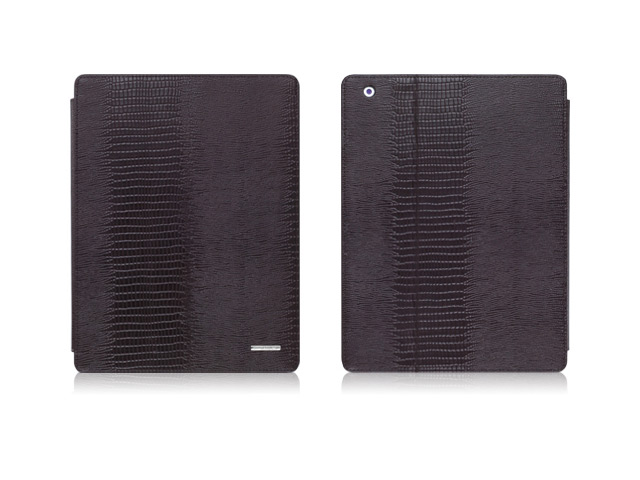 Чехол TS-Case Lizard Grain Case для Apple iPad 2/New iPad (черный, кожа ящерицы)