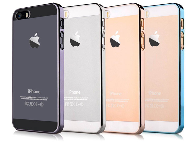 Чехол Devia Glimmer case для Apple iPhone SE (розово-золотистый, пластиковый)