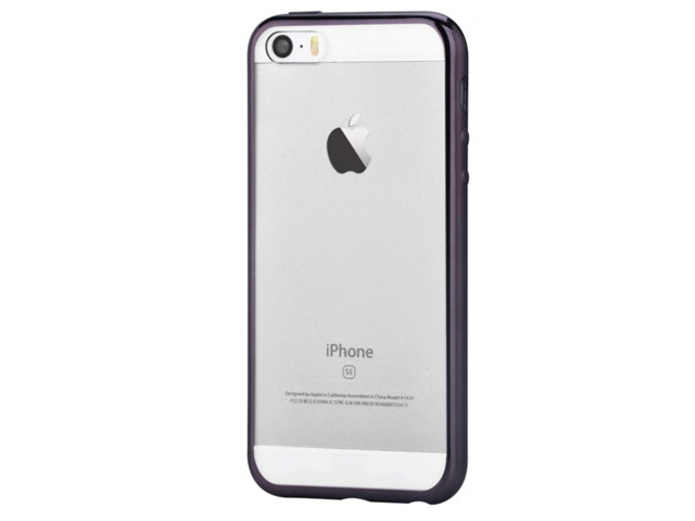 Чехол Devia Glitter case для Apple iPhone SE (черный, гелевый)