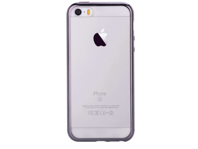 Чехол Devia Glitter case для Apple iPhone SE (черный, гелевый)