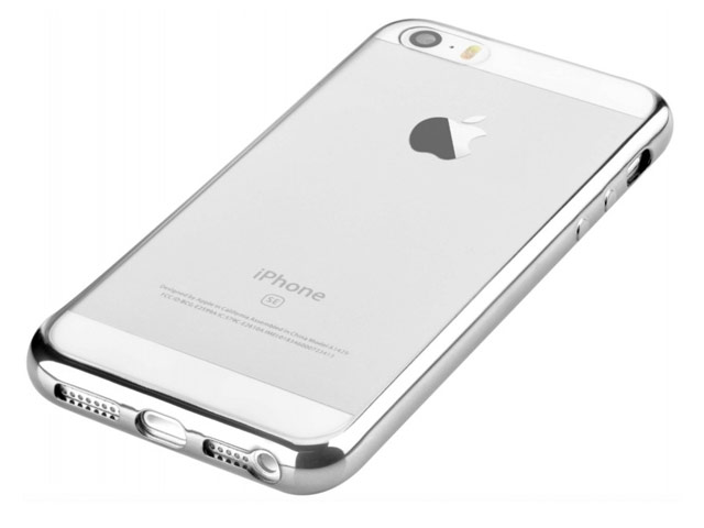Чехол Devia Glitter case для Apple iPhone SE (серебристый, гелевый)