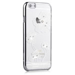 Чехол Comma Crystal Flora 360 для Apple iPhone 6S (серебристый, пластиковый)