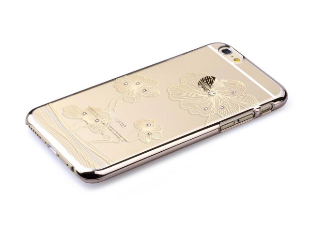 Чехол Comma Crystal Flora 360 для Apple iPhone 6S (золотистый, пластиковый)