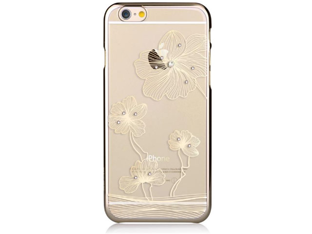 Чехол Comma Crystal Flora 360 для Apple iPhone 6S (золотистый, пластиковый)