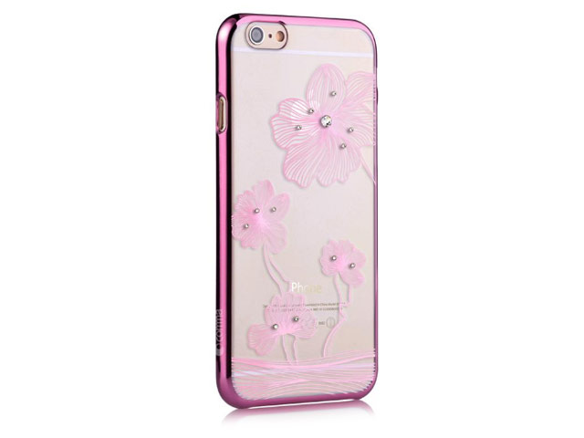 Чехол Comma Crystal Flora 360 для Apple iPhone 6S (розово-золотистый, пластиковый)