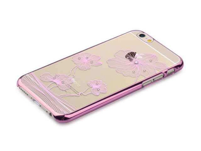 Чехол Comma Crystal Flora 360 для Apple iPhone 6S (розово-золотистый, пластиковый)